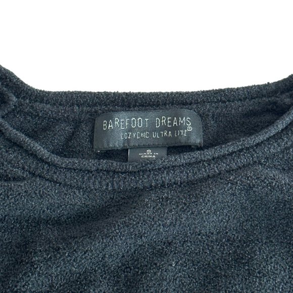 Barefoot Dreams Black CozyChic Ultra Lite Rolled Neck Pullover Size Small S - Picture 5 of 6